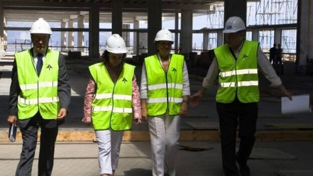 Magdalena Álvarez visita las obras en ejecución en el aeropuerto de La Palma