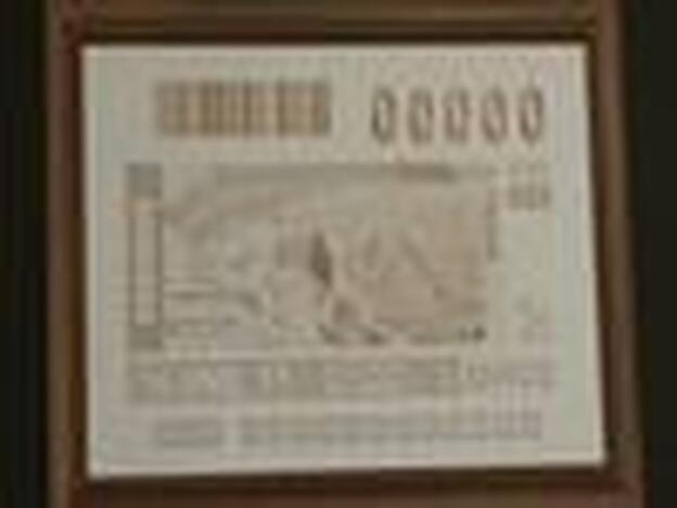 Placa conmemorativa con motivo de la edición del Teide en el cupón de la Once