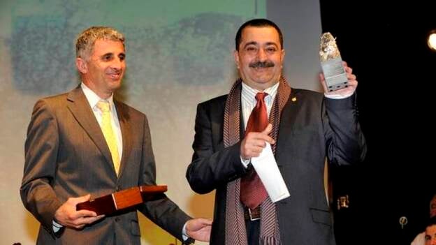 Adolfo Santana recibe en Valsequillo la Almendra de Plata