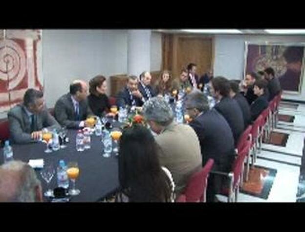 Rivero en un encuentro con los medios de comunicación grancanarios