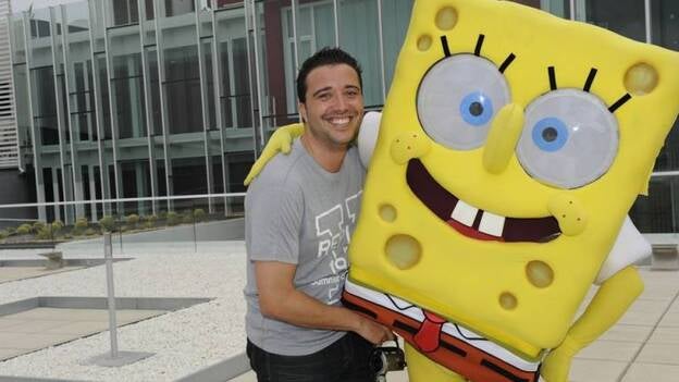 Bob Esponja en la redacción de CANARIAS7