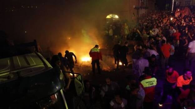 Heridos por el fuego en la Suelta del Perro Maldito