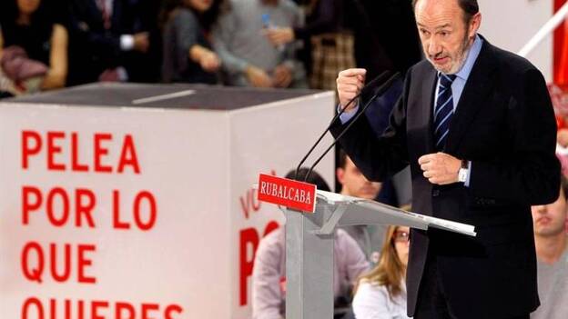 Rubalcaba avisa de que la derecha "cuanto más poder, más recorta"