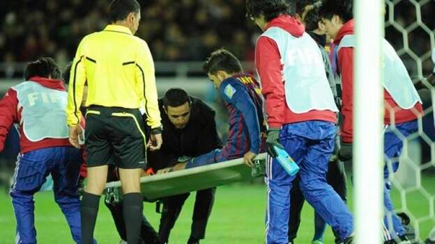 Villa sufre una fractura de tibia y es traslado al hospital