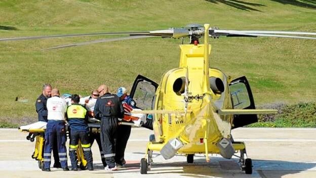 Evacuada al Negrín tras accidentarse en Lanzarote