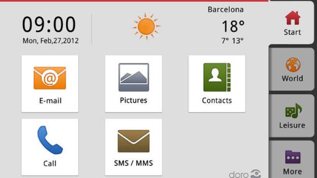 Un teléfono inteligente 3G para usuarios de edad avanzada