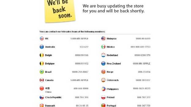 La tienda online de Apple "cierra" momentáneamente para actualizar su oferta