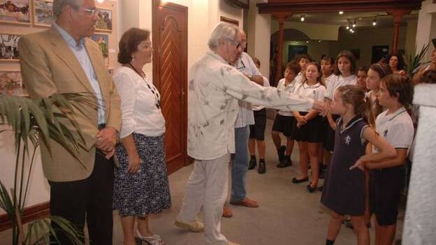 Escolares en la exposición ‘Dámaso y Maspalomas’