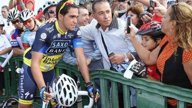 Contador en la fiesta de la bici
