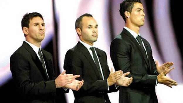 Messi, Cristiano Ronaldo e Iniesta, los candidatos al Balón de Oro en 2012