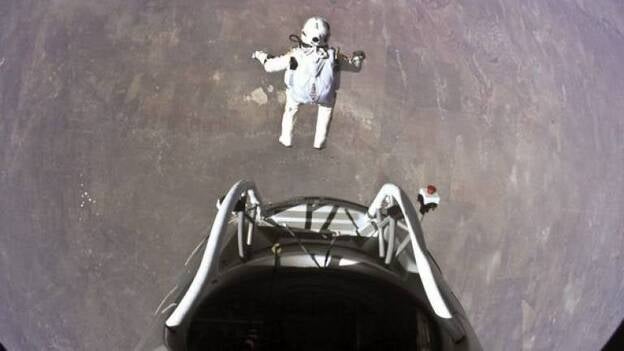 Baumgartner rompió la barrera del sonido a mayor velocidad de lo que se creía