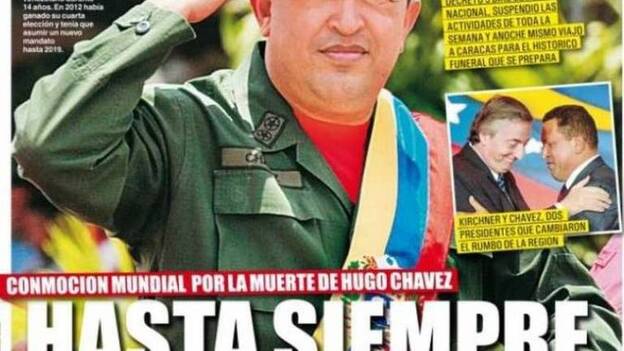 Chávez, en todas las portadas