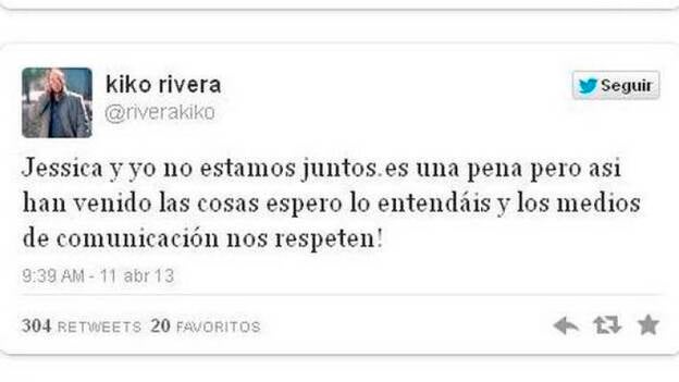 Kiko Rivera anuncia que se separa de su novia