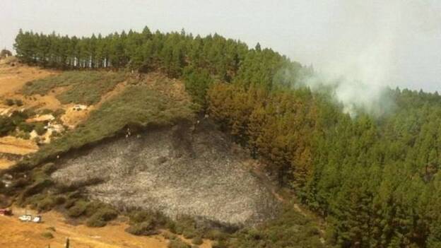 Controlan un conato forestal en Hoya de la Cruz, en Valsequillo