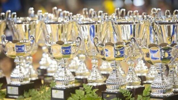 Entrega de premios de la Federación interinsular de fútbol de Las Palmas a los campeones y subcampeones de la temporada pasada