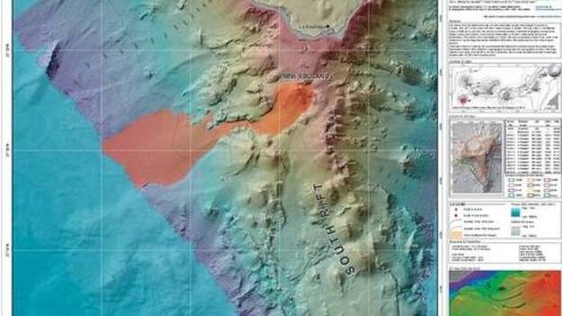 Elaboran un mapa del volcán submarino de El Hierro, que tiene 4 cráteres