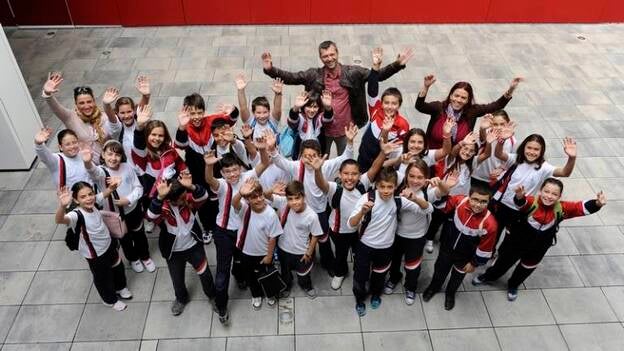 Alumnos del CEIP Santa Bárbara