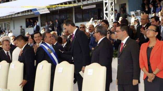 Príncipe de Asturias en toma de posesión del presidente de Honduras.