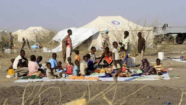 Refugiados en el estado del Nilo Blanco en Sudán
