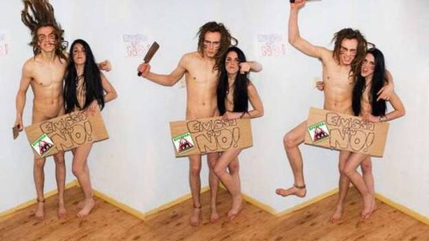 Los desnudos de Ibiza contra el petróleo