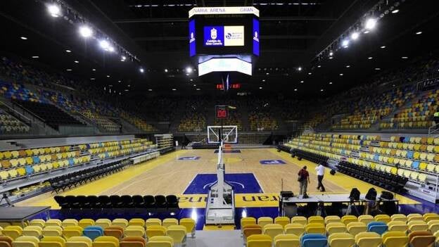 Preparativos del Gran Canaria Arena