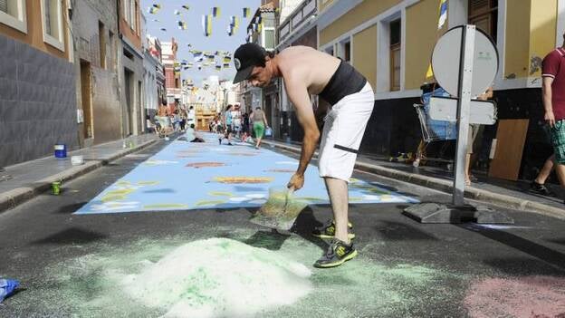Alfombras con motivo del día del Carmen