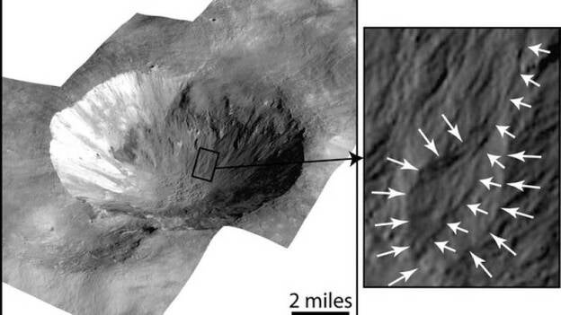 Sorprendentes rastros de agua en el asteroide gigante Vesta