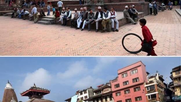 El antes y después del terremoto en Nepal