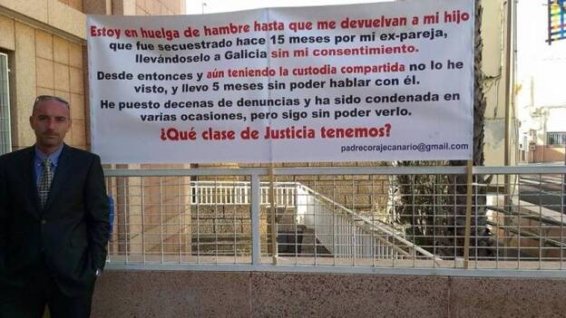Dan 72 horas de vida a un padre en huelga en hambre por la custodia compartida de su hijo