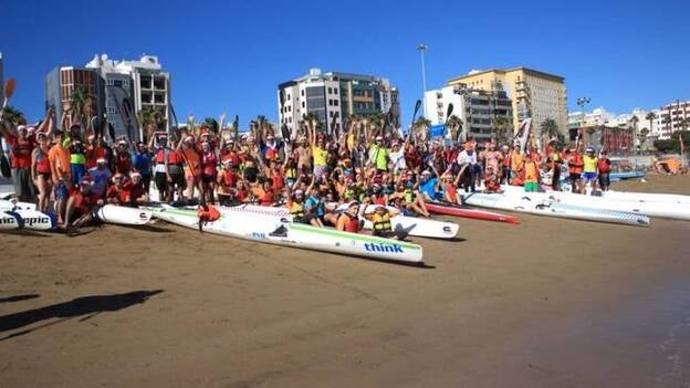 Paladas navideñas en la playa de Las Alcaravaneras
