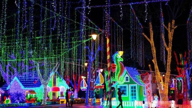 Un parque con mucho brillo