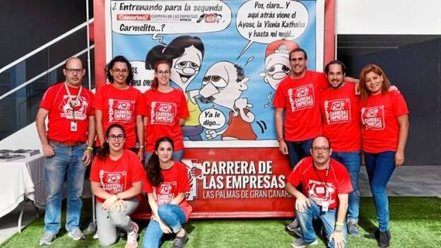 Fiesta deportiva con los compañeros de oficina