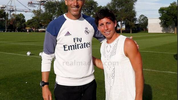 Carla Suárez visitó al Real Madrid en Montreal