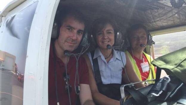 Tejerina viaja a La Palma para conocer la evolución del incendio forestal