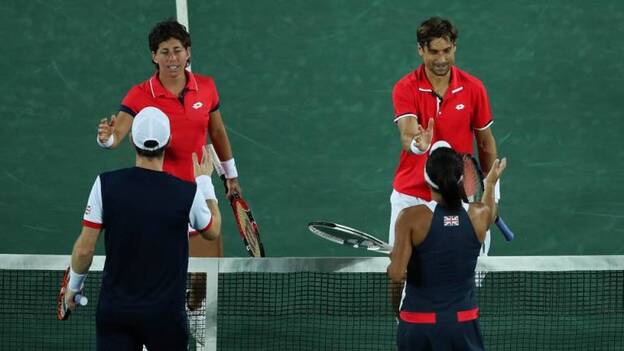 Nadal y Muguruza renuncian al dobles mixto y Suárez y Ferrer caen ante Murray y Watson