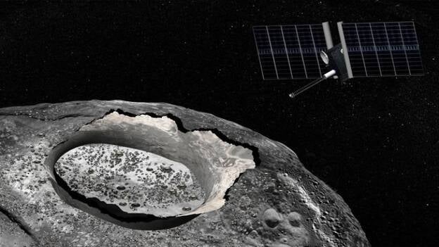 Astrónomos descubren un hallazgo de agua en un enorme asteroide metálico