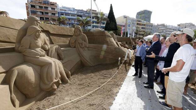 El Belén de Arena de Las Canteras abre sus puertas