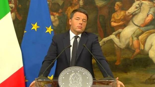 Renzi presenta este lunes su dimisión al jefe de Estado, quién decidirá qué hacer