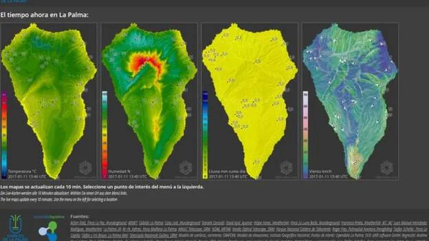 La Palma ofrece información meteorológica en vivo a través de una web