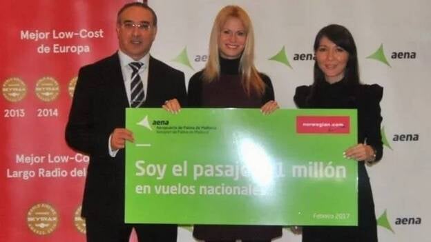 Norwegian recibe en Palma a su pasajero un millón en vuelos nacionales