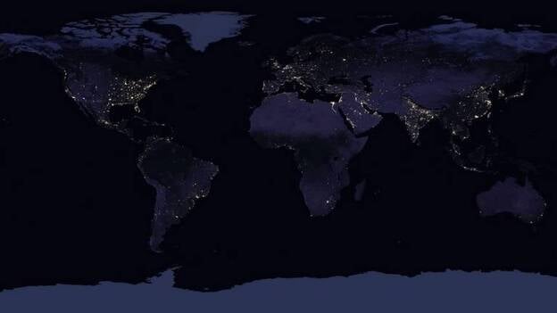 La NASA lanza un mapa de luz nocturna que permite observar la huella humana en la Tierra