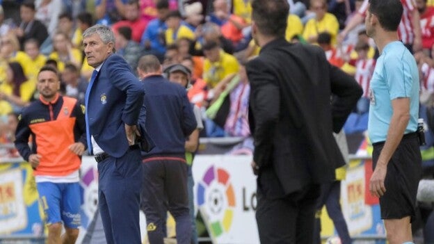 Setién: «Me da rabia que la afición abandone el campo en esta situación»