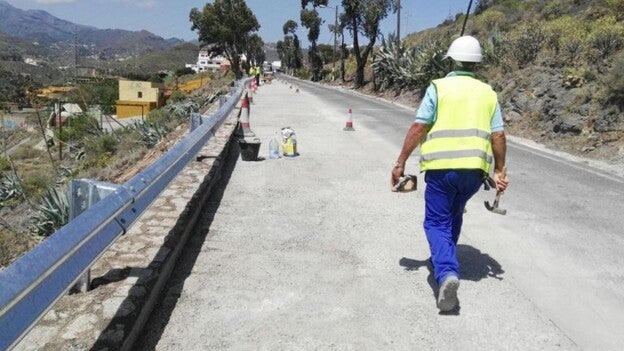 El Cabildo reasfaltará dos kilómetros de la vía GC-80