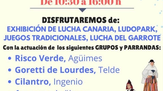 Folclore, gastronomía y exhibiciones en Agüimes por el Día de Canarias