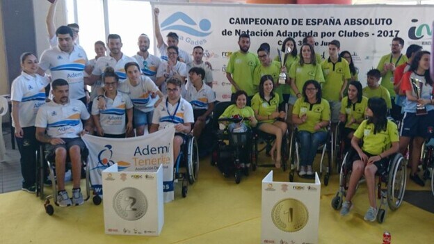 El Ademi Tenerife, subcampeón de España de natación paralímpica