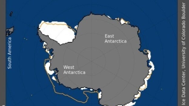 Tormentas dejan en mínimos el registro de hielo marino en la Antártida