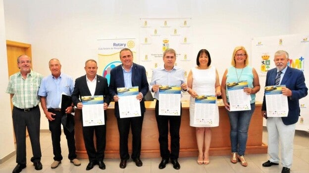 África, Colombia y Padre Ángel, en el Camp Rotary Maspalomas