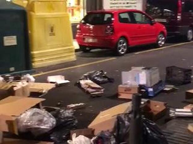 Ingresada tras causar daños al mobiliario urbano