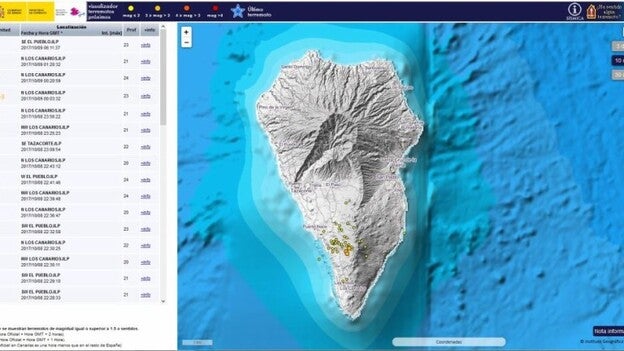 el Pevolca vigila de cerca el enjambre sísmico palmero
