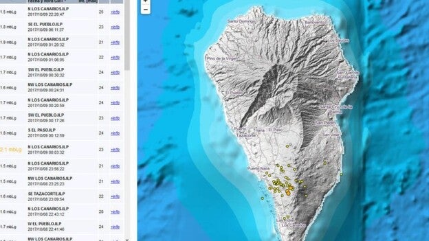 El 'enjambre sísmico' de La Palma alcanza los cincuenta temblores
